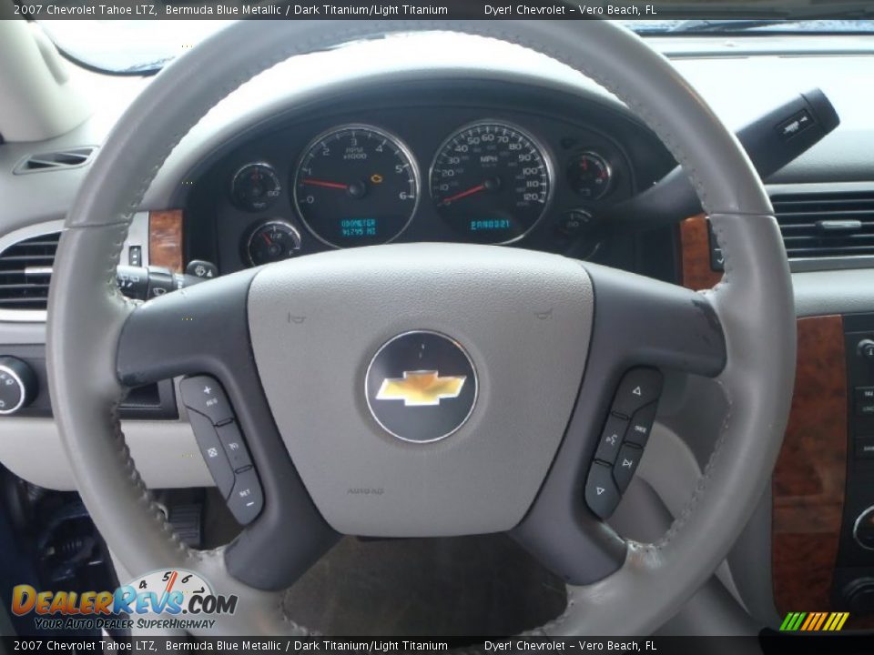 2007 Chevrolet Tahoe LTZ Bermuda Blue Metallic / Dark Titanium/Light Titanium Photo #18