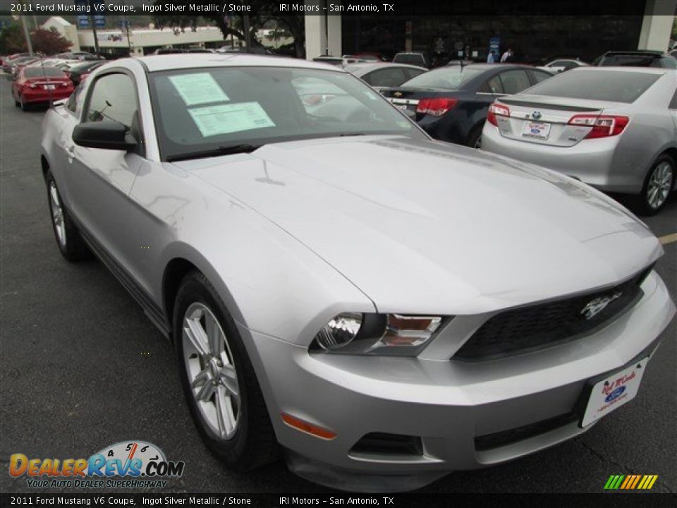 2011 Ford Mustang V6 Coupe Ingot Silver Metallic / Stone Photo #1