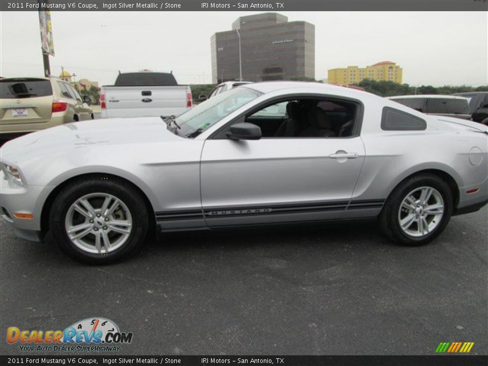 2011 Ford Mustang V6 Coupe Ingot Silver Metallic / Stone Photo #3