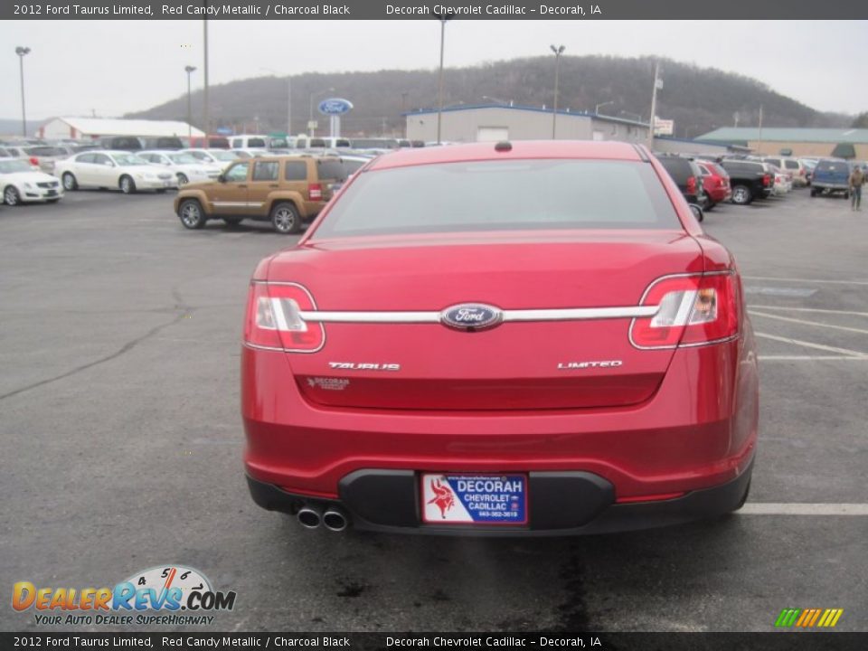 2012 Ford Taurus Limited Red Candy Metallic / Charcoal Black Photo #4