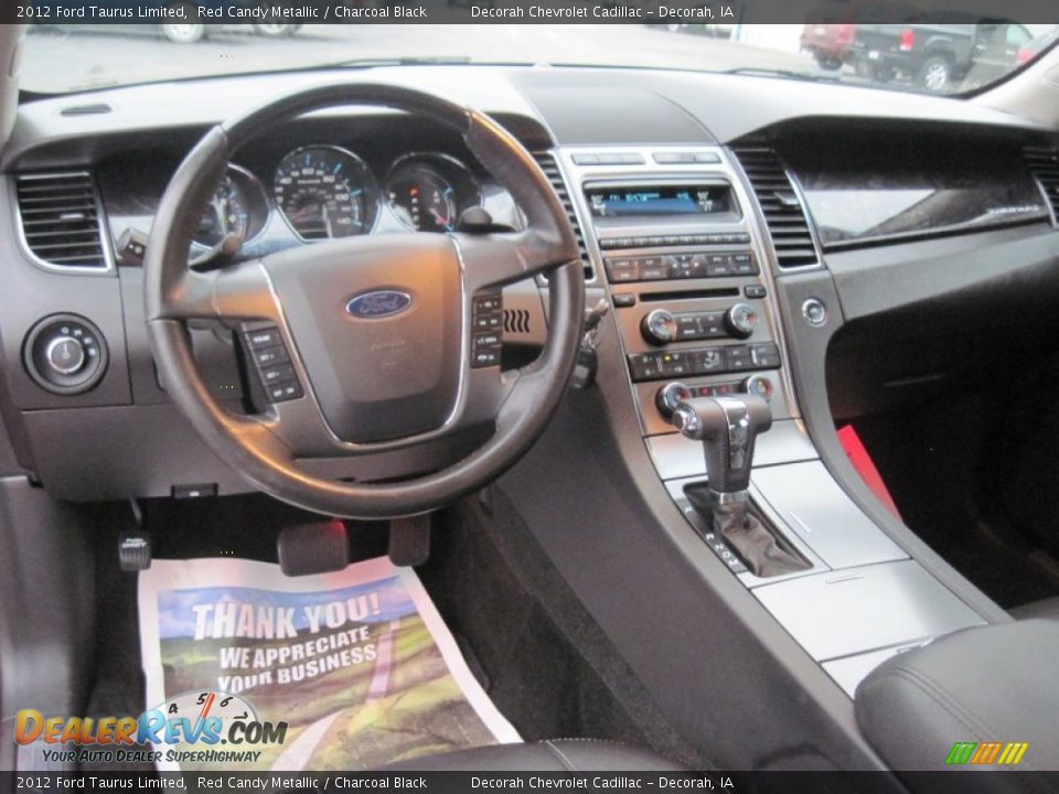 2012 Ford Taurus Limited Red Candy Metallic / Charcoal Black Photo #9
