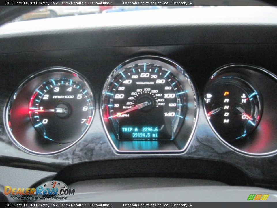 2012 Ford Taurus Limited Red Candy Metallic / Charcoal Black Photo #17