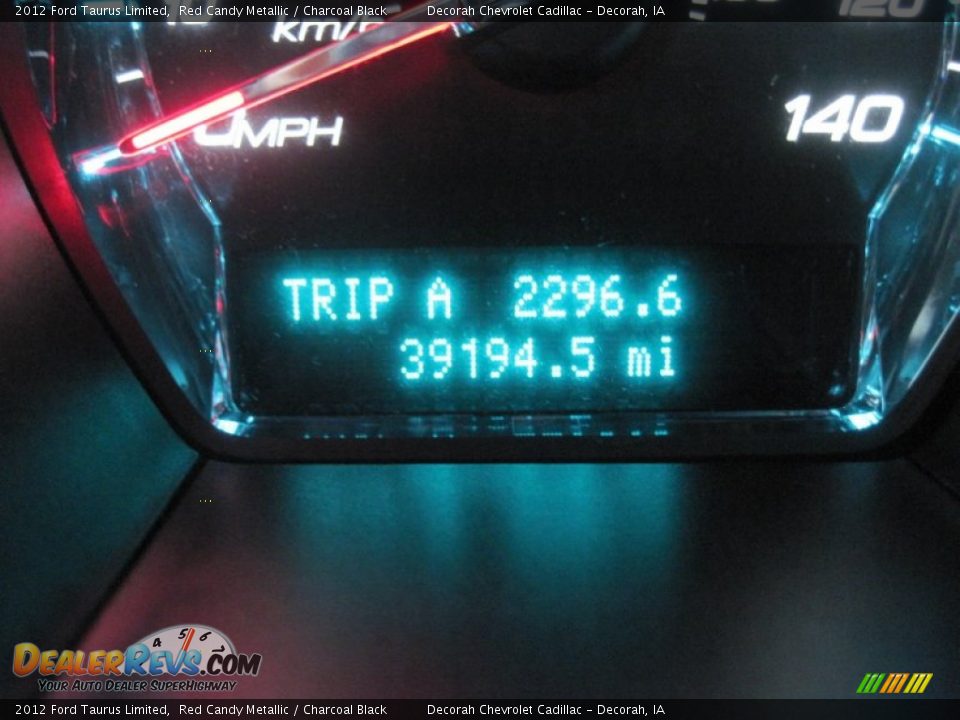 2012 Ford Taurus Limited Red Candy Metallic / Charcoal Black Photo #18