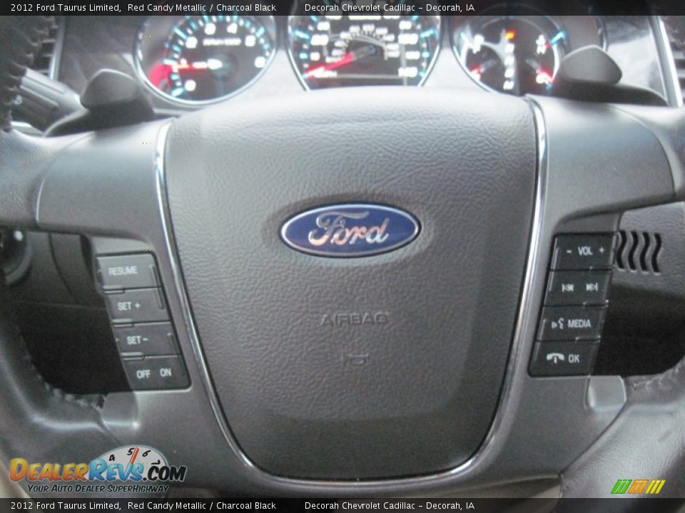 2012 Ford Taurus Limited Red Candy Metallic / Charcoal Black Photo #19