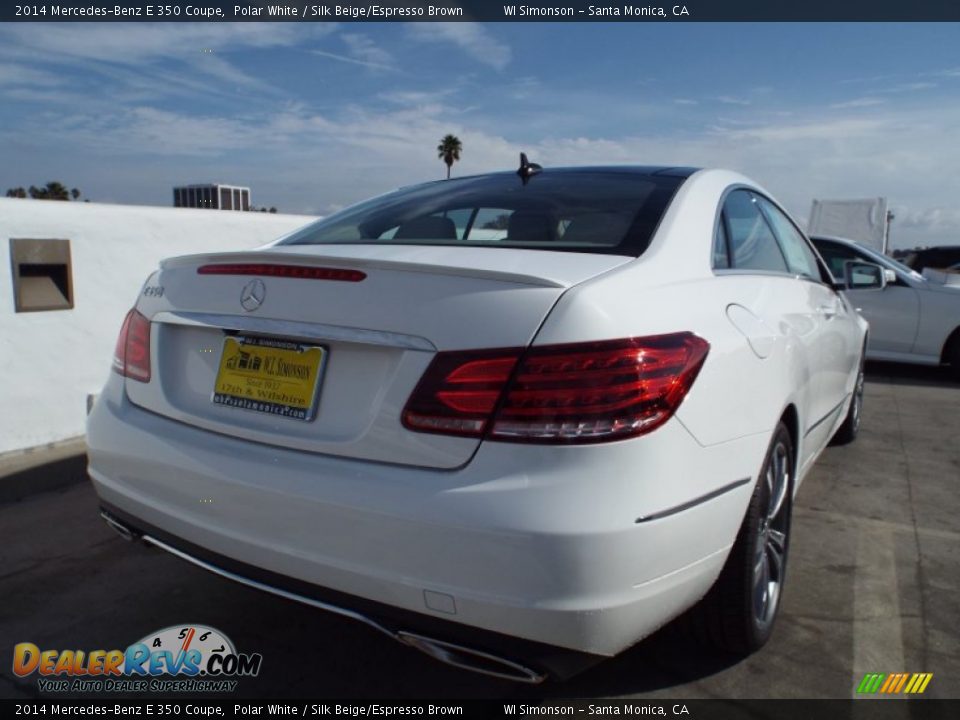 2014 Mercedes-Benz E 350 Coupe Polar White / Silk Beige/Espresso Brown Photo #4