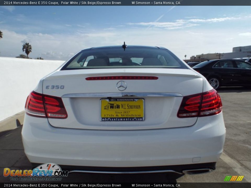 2014 Mercedes-Benz E 350 Coupe Polar White / Silk Beige/Espresso Brown Photo #5