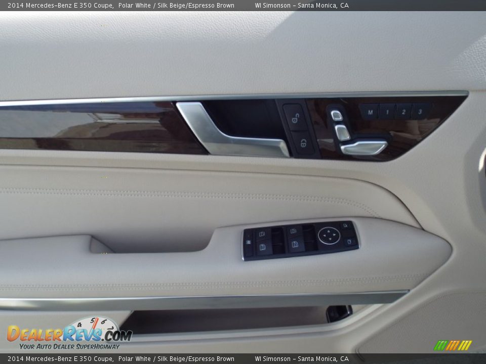 2014 Mercedes-Benz E 350 Coupe Polar White / Silk Beige/Espresso Brown Photo #6