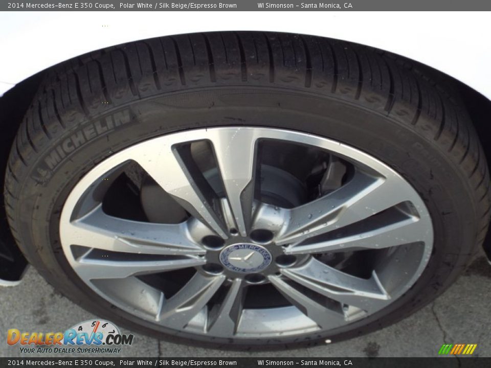 2014 Mercedes-Benz E 350 Coupe Polar White / Silk Beige/Espresso Brown Photo #10