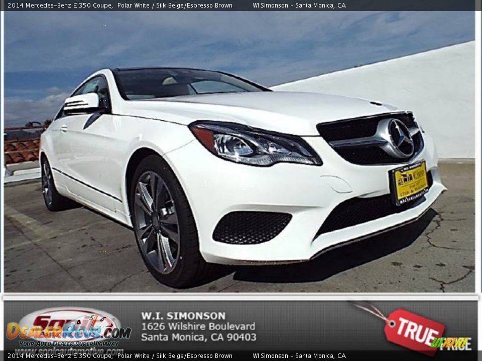 2014 Mercedes-Benz E 350 Coupe Polar White / Silk Beige/Espresso Brown Photo #11
