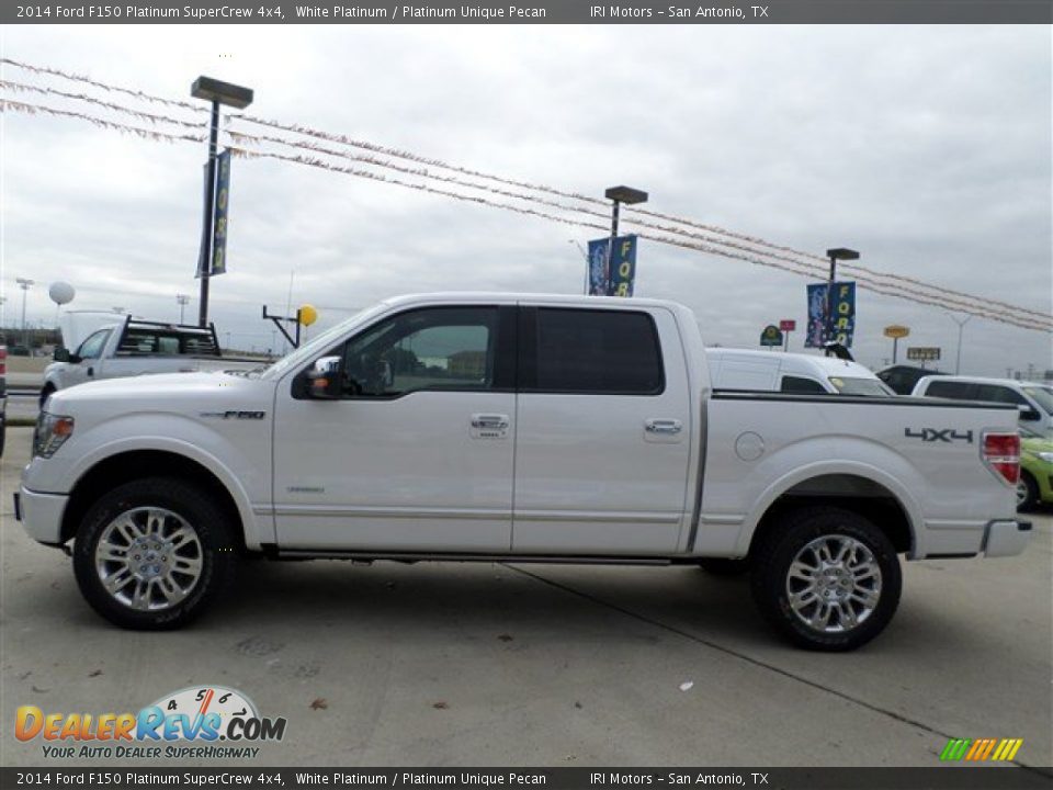 2014 Ford F150 Platinum SuperCrew 4x4 White Platinum / Platinum Unique Pecan Photo #2