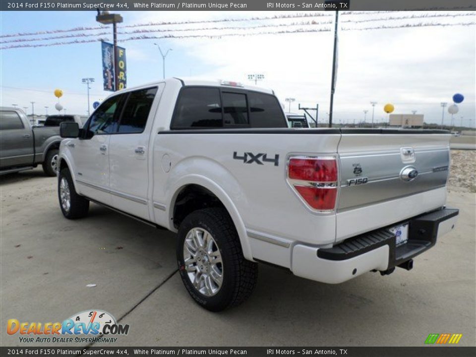 2014 Ford F150 Platinum SuperCrew 4x4 White Platinum / Platinum Unique Pecan Photo #3