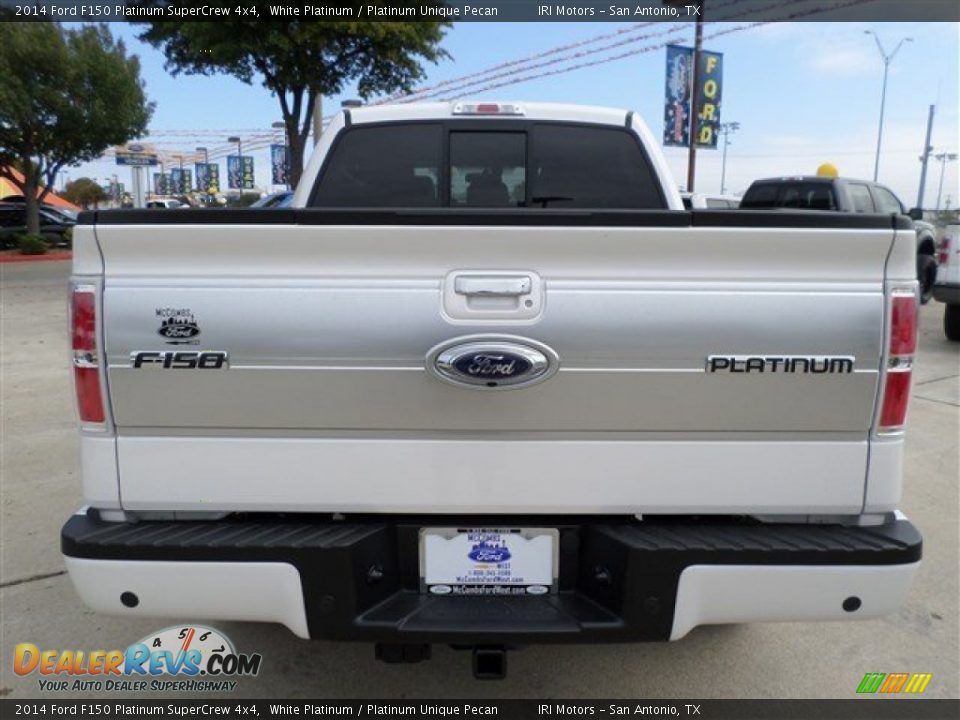 2014 Ford F150 Platinum SuperCrew 4x4 White Platinum / Platinum Unique Pecan Photo #4