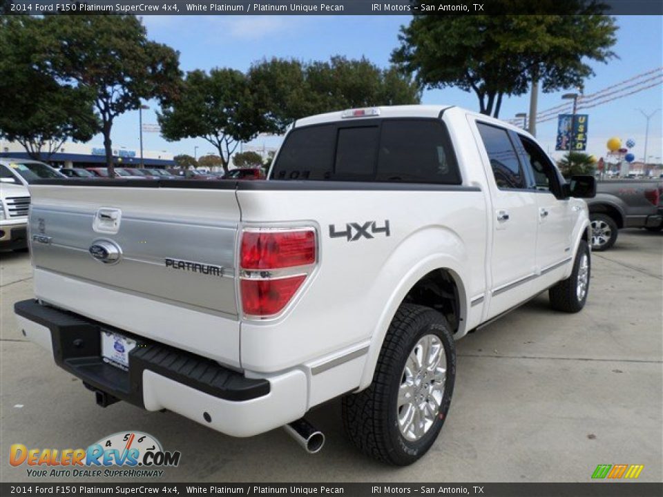 2014 Ford F150 Platinum SuperCrew 4x4 White Platinum / Platinum Unique Pecan Photo #5