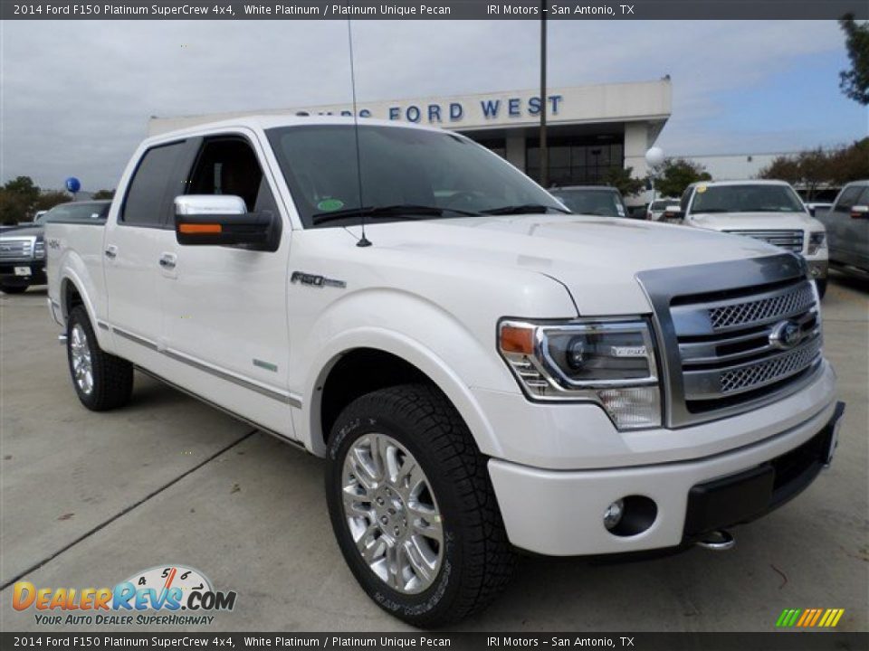 2014 Ford F150 Platinum SuperCrew 4x4 White Platinum / Platinum Unique Pecan Photo #7