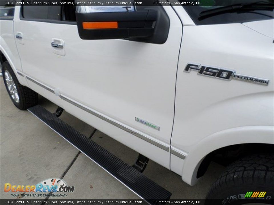 2014 Ford F150 Platinum SuperCrew 4x4 White Platinum / Platinum Unique Pecan Photo #9