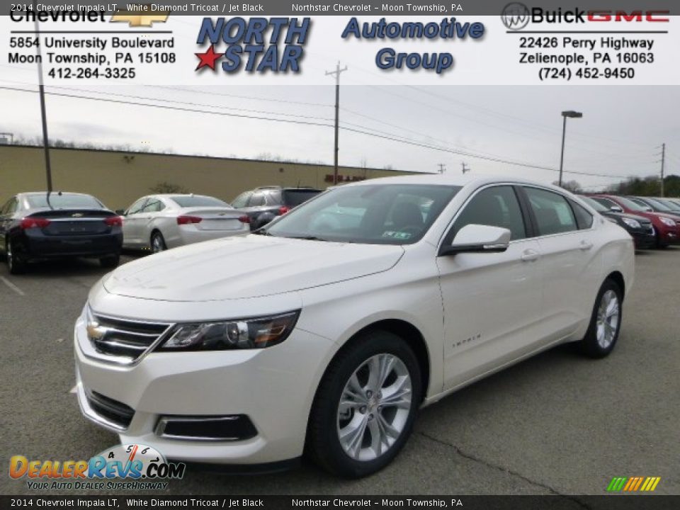 2014 Chevrolet Impala LT White Diamond Tricoat / Jet Black Photo #1