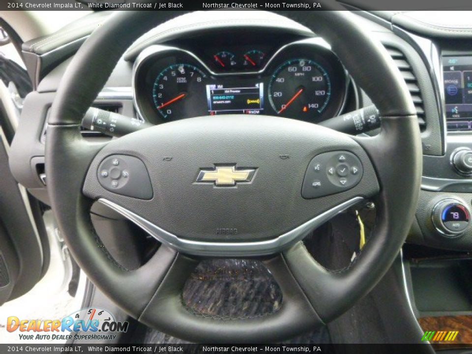 2014 Chevrolet Impala LT White Diamond Tricoat / Jet Black Photo #16