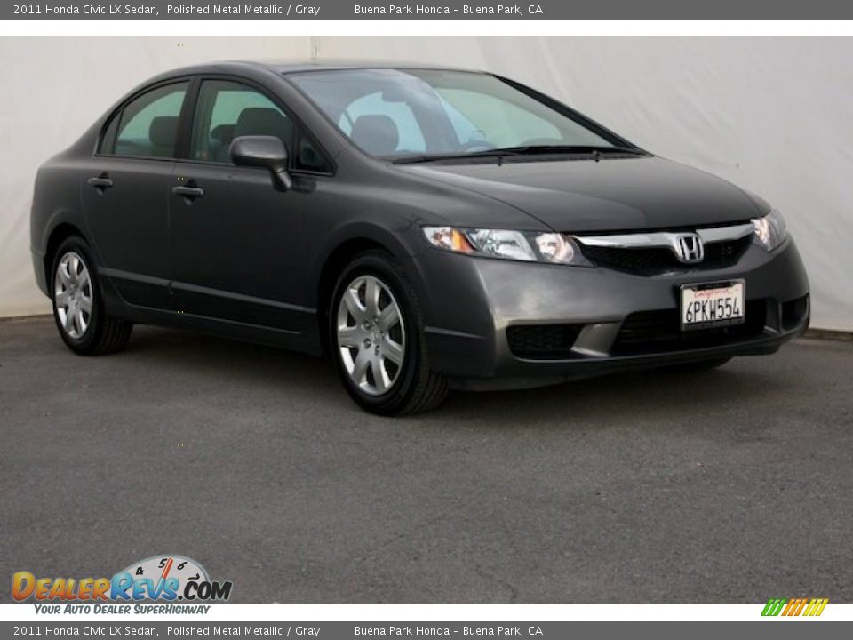 2011 Honda Civic LX Sedan Polished Metal Metallic / Gray Photo #1