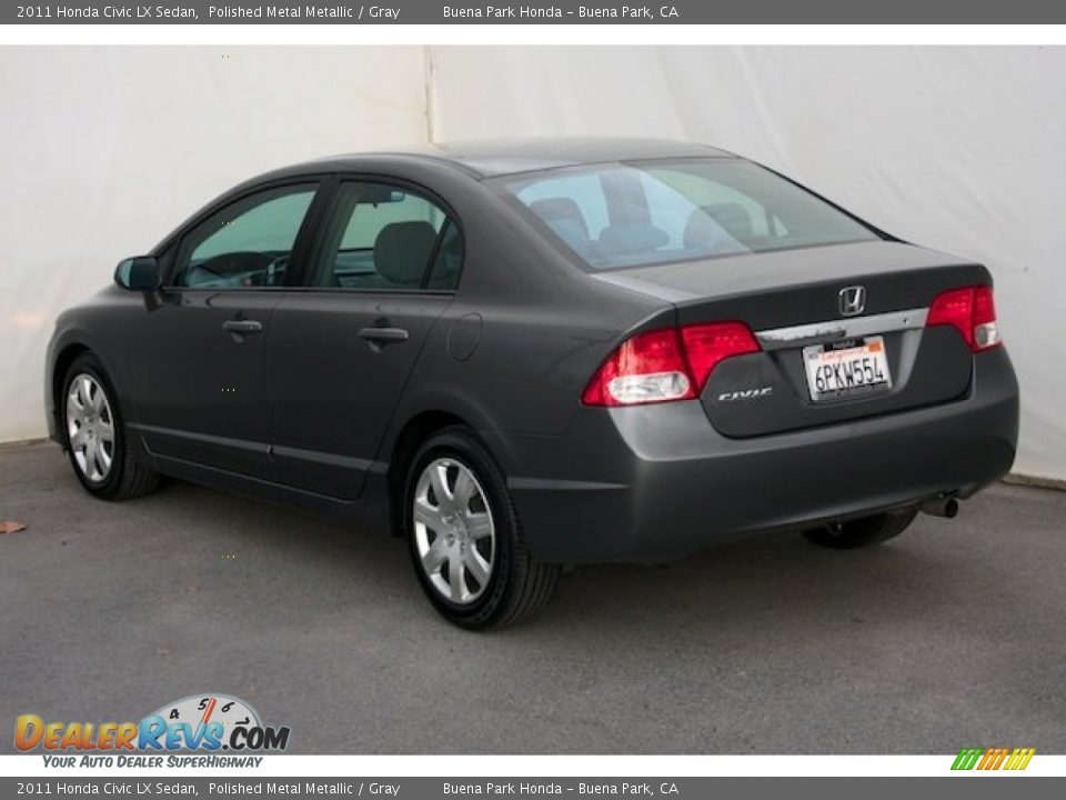 2011 Honda Civic LX Sedan Polished Metal Metallic / Gray Photo #2