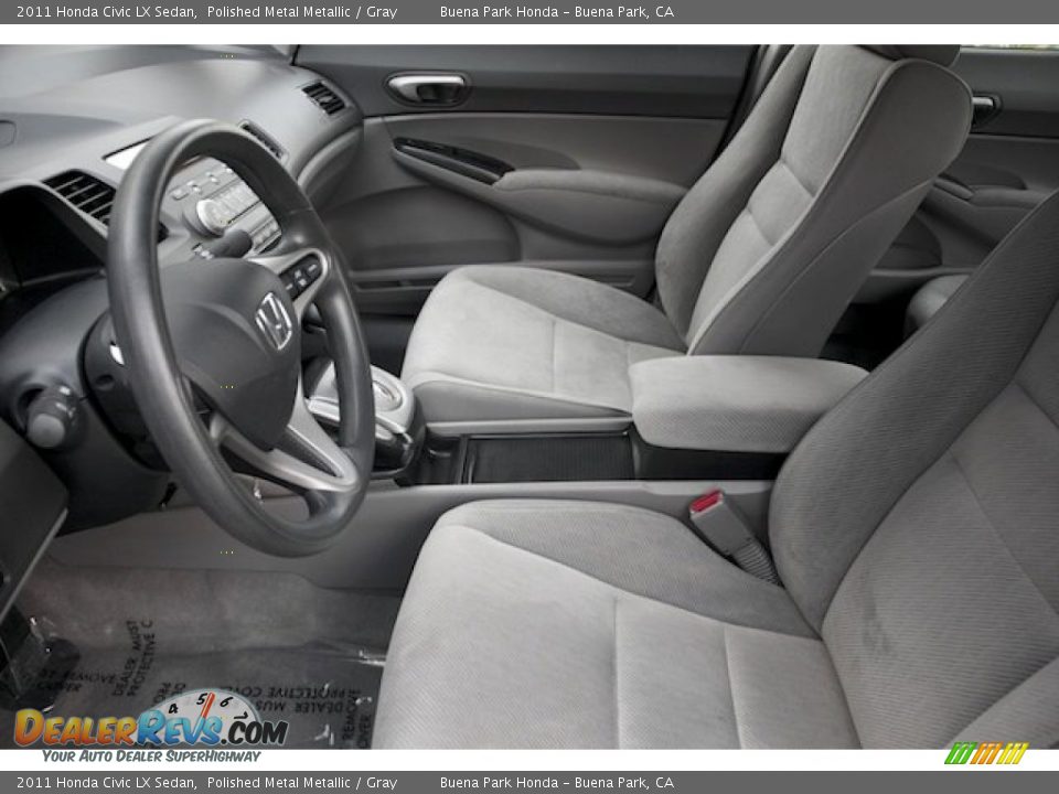 2011 Honda Civic LX Sedan Polished Metal Metallic / Gray Photo #3