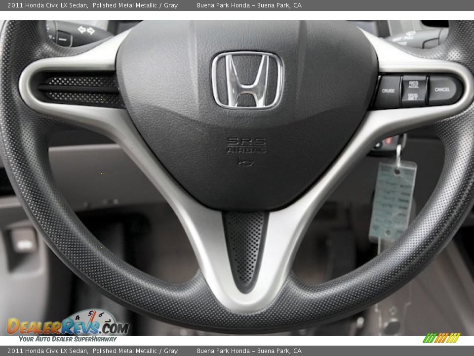 2011 Honda Civic LX Sedan Polished Metal Metallic / Gray Photo #6