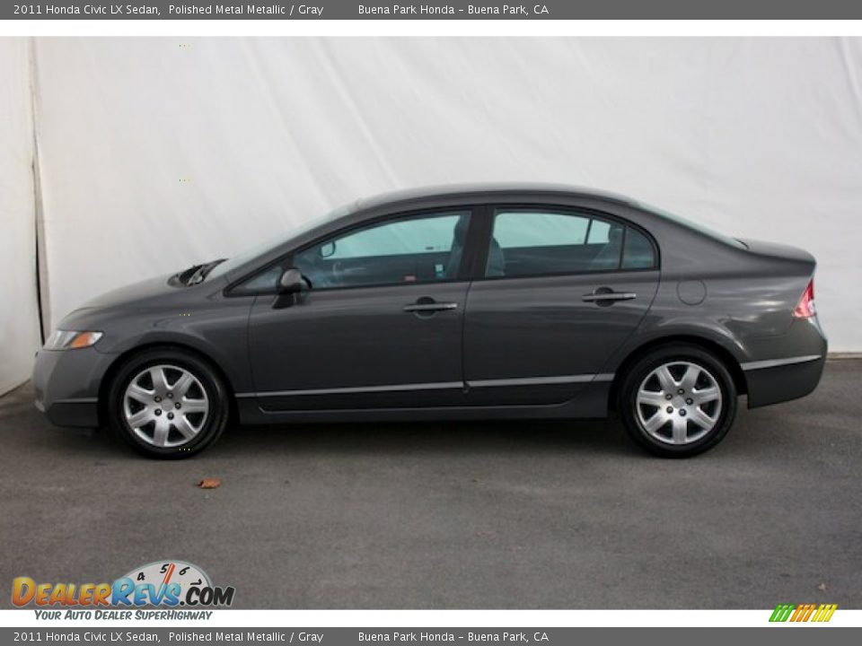 2011 Honda Civic LX Sedan Polished Metal Metallic / Gray Photo #9