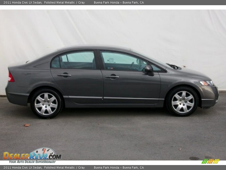 2011 Honda Civic LX Sedan Polished Metal Metallic / Gray Photo #11