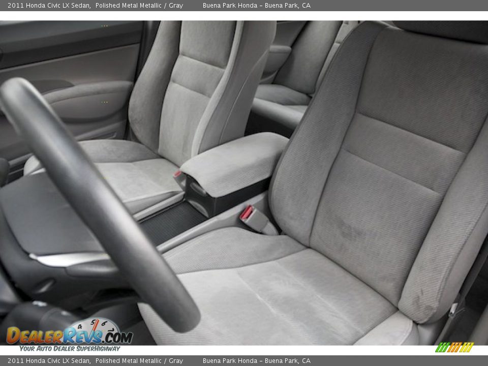 2011 Honda Civic LX Sedan Polished Metal Metallic / Gray Photo #13