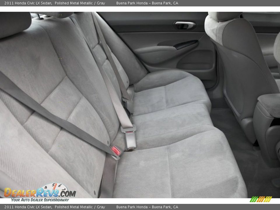 2011 Honda Civic LX Sedan Polished Metal Metallic / Gray Photo #16
