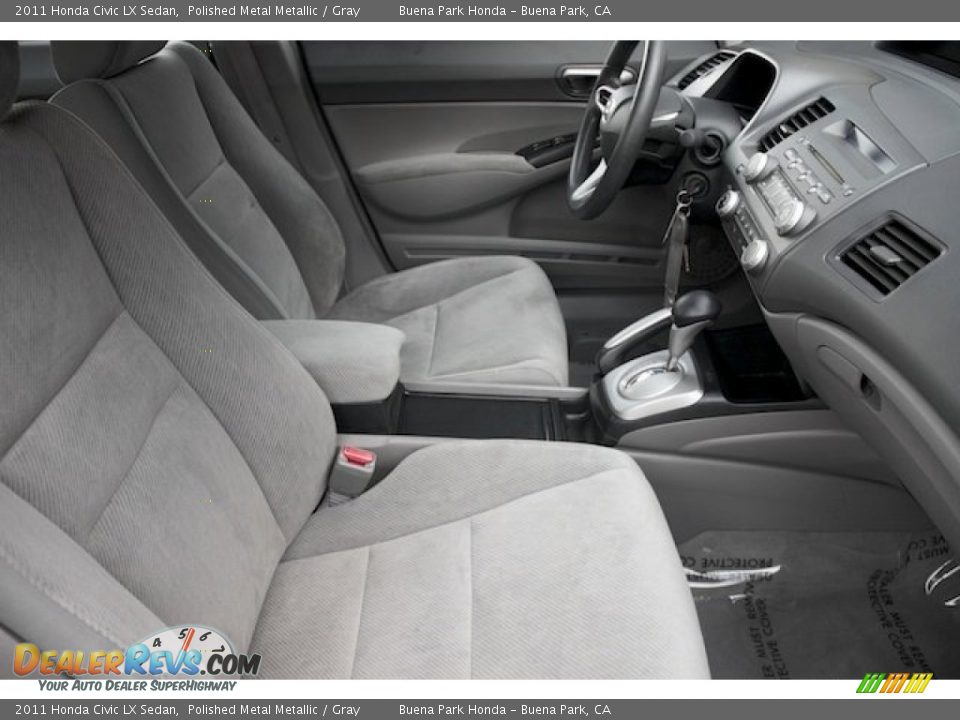 2011 Honda Civic LX Sedan Polished Metal Metallic / Gray Photo #19