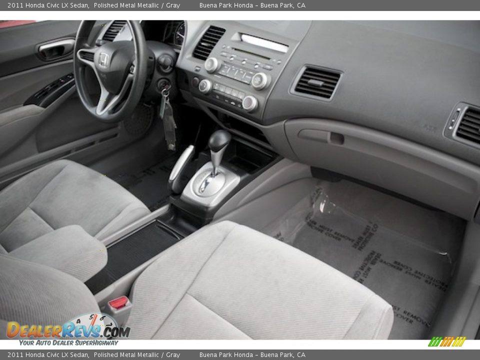 2011 Honda Civic LX Sedan Polished Metal Metallic / Gray Photo #20