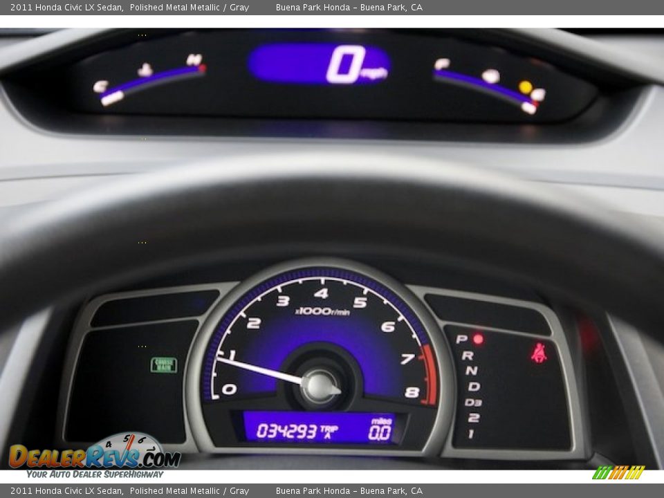 2011 Honda Civic LX Sedan Polished Metal Metallic / Gray Photo #22
