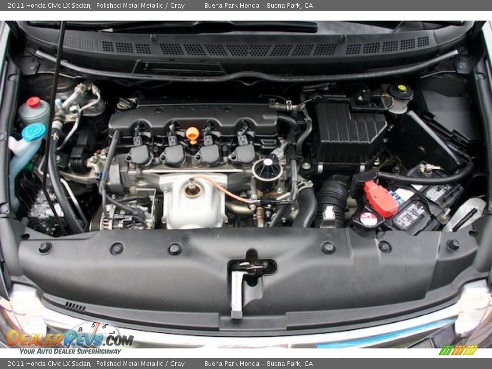 2011 Honda Civic LX Sedan Polished Metal Metallic / Gray Photo #27
