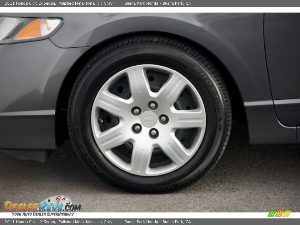2011 Honda Civic LX Sedan Polished Metal Metallic / Gray Photo #28