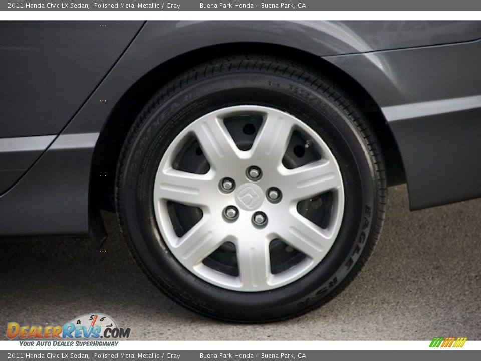 2011 Honda Civic LX Sedan Polished Metal Metallic / Gray Photo #29
