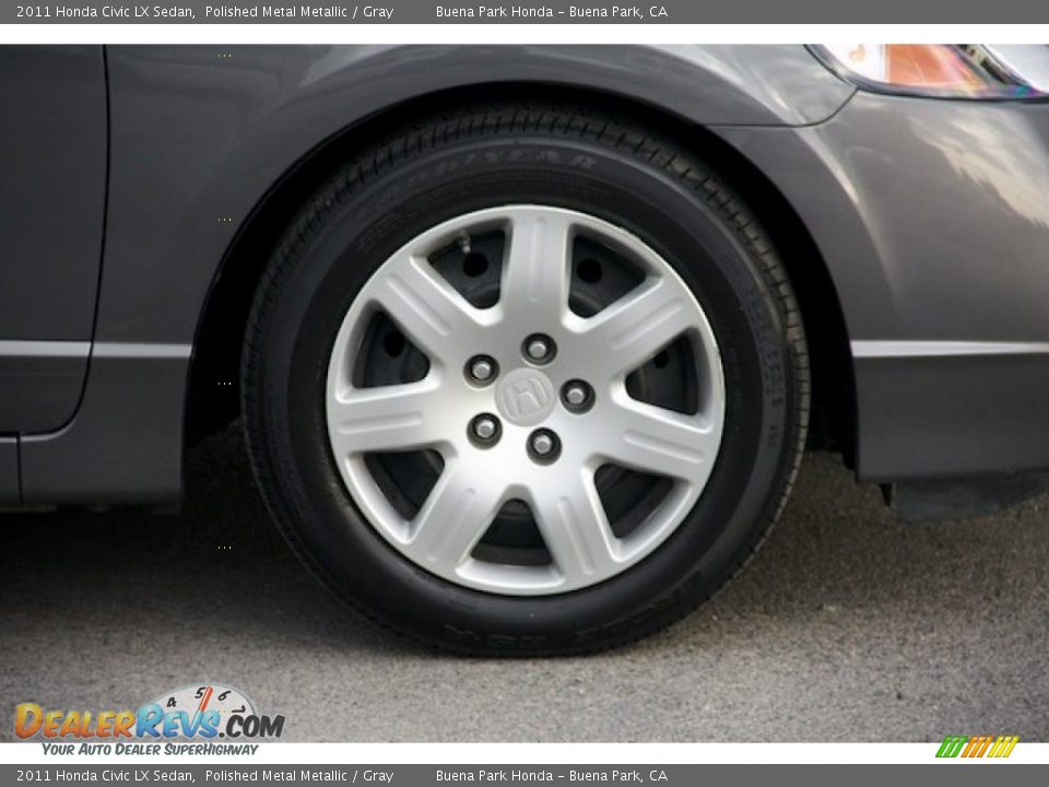 2011 Honda Civic LX Sedan Polished Metal Metallic / Gray Photo #31