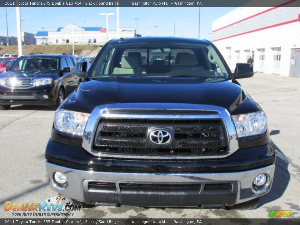 2011 Toyota Tundra SR5 Double Cab 4x4 Black / Sand Beige Photo #4