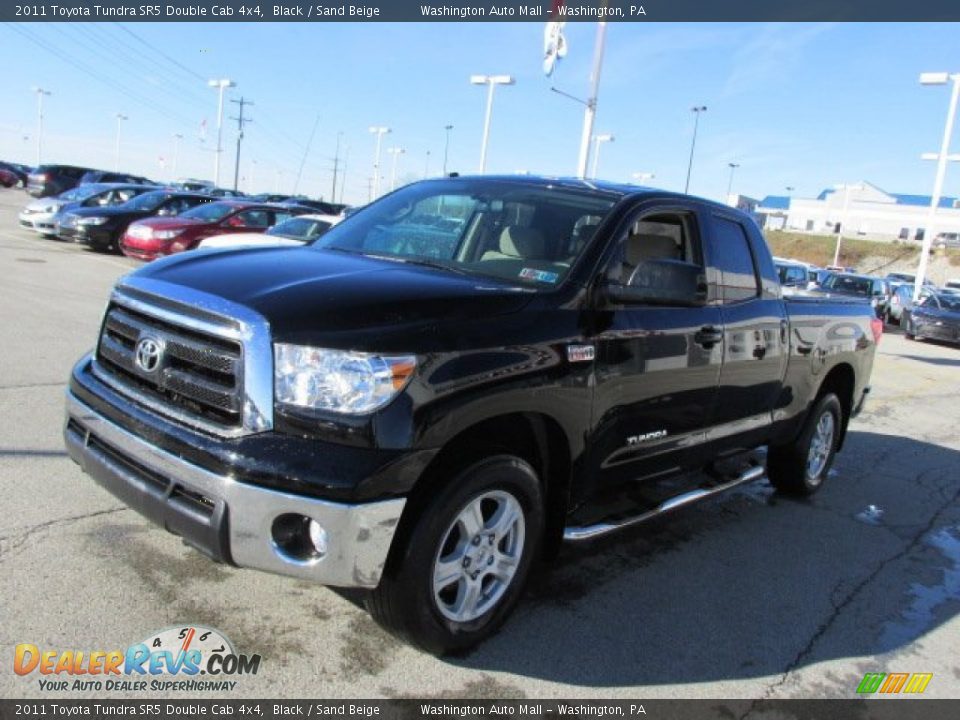 2011 Toyota Tundra SR5 Double Cab 4x4 Black / Sand Beige Photo #5