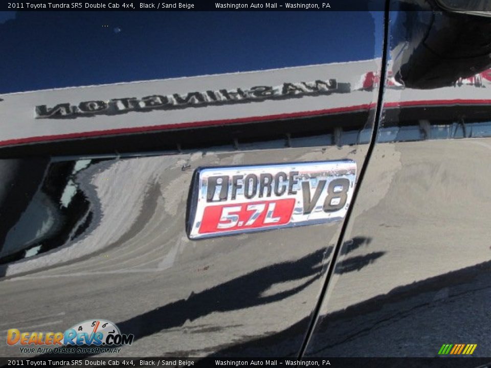 2011 Toyota Tundra SR5 Double Cab 4x4 Black / Sand Beige Photo #6