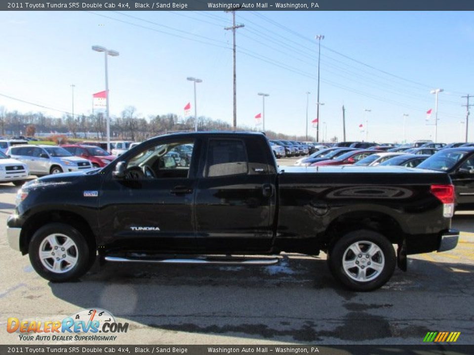 2011 Toyota Tundra SR5 Double Cab 4x4 Black / Sand Beige Photo #7