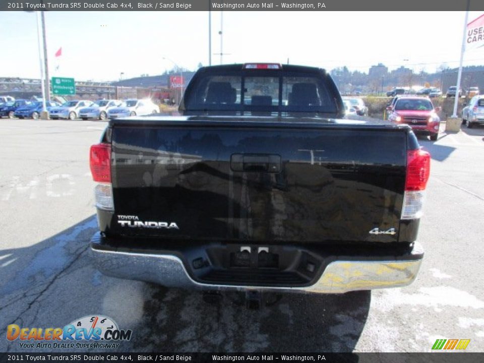 2011 Toyota Tundra SR5 Double Cab 4x4 Black / Sand Beige Photo #8