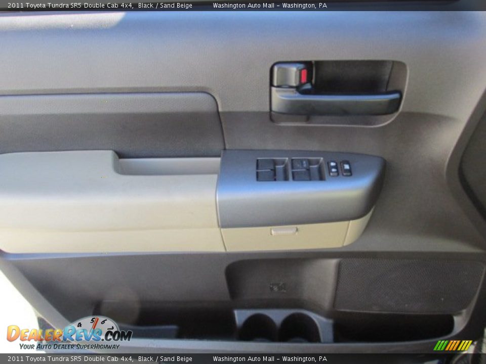 2011 Toyota Tundra SR5 Double Cab 4x4 Black / Sand Beige Photo #13