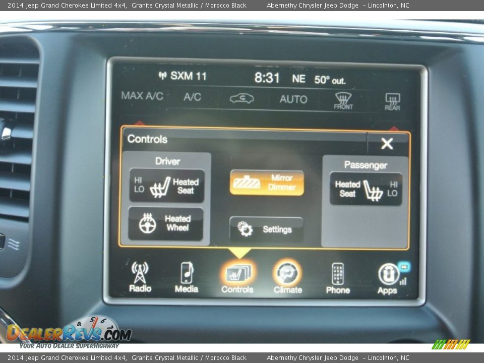 2014 Jeep Grand Cherokee Limited 4x4 Granite Crystal Metallic / Morocco Black Photo #11