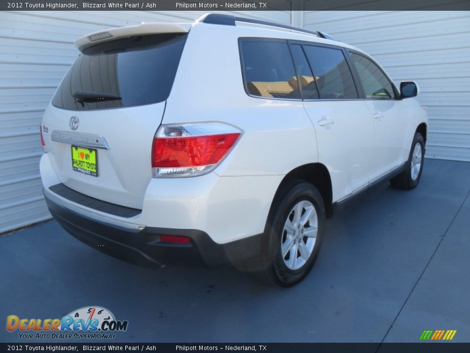 2012 Toyota Highlander Blizzard White Pearl / Ash Photo #4