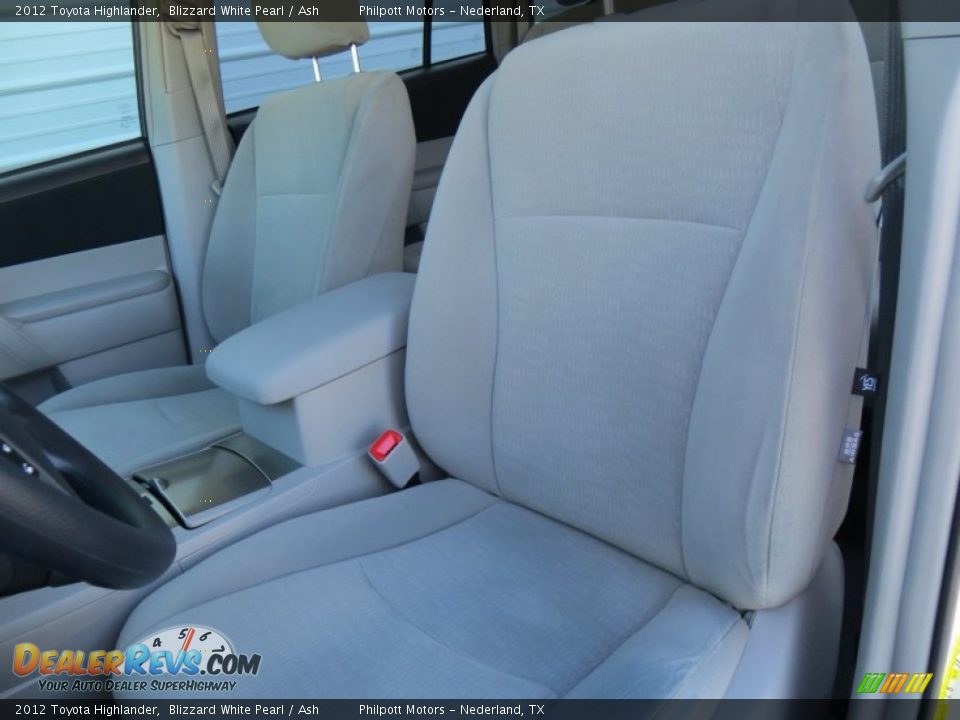 2012 Toyota Highlander Blizzard White Pearl / Ash Photo #36