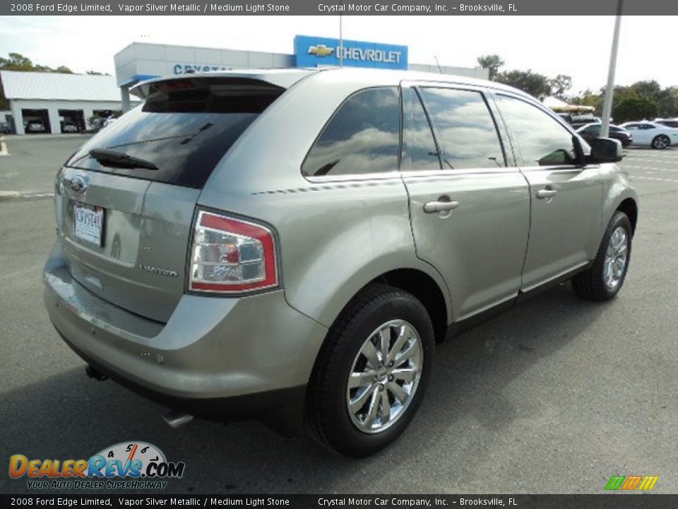 2008 Ford Edge Limited Vapor Silver Metallic / Medium Light Stone Photo #9