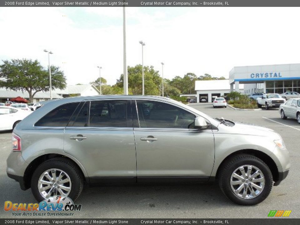 2008 Ford Edge Limited Vapor Silver Metallic / Medium Light Stone Photo #10