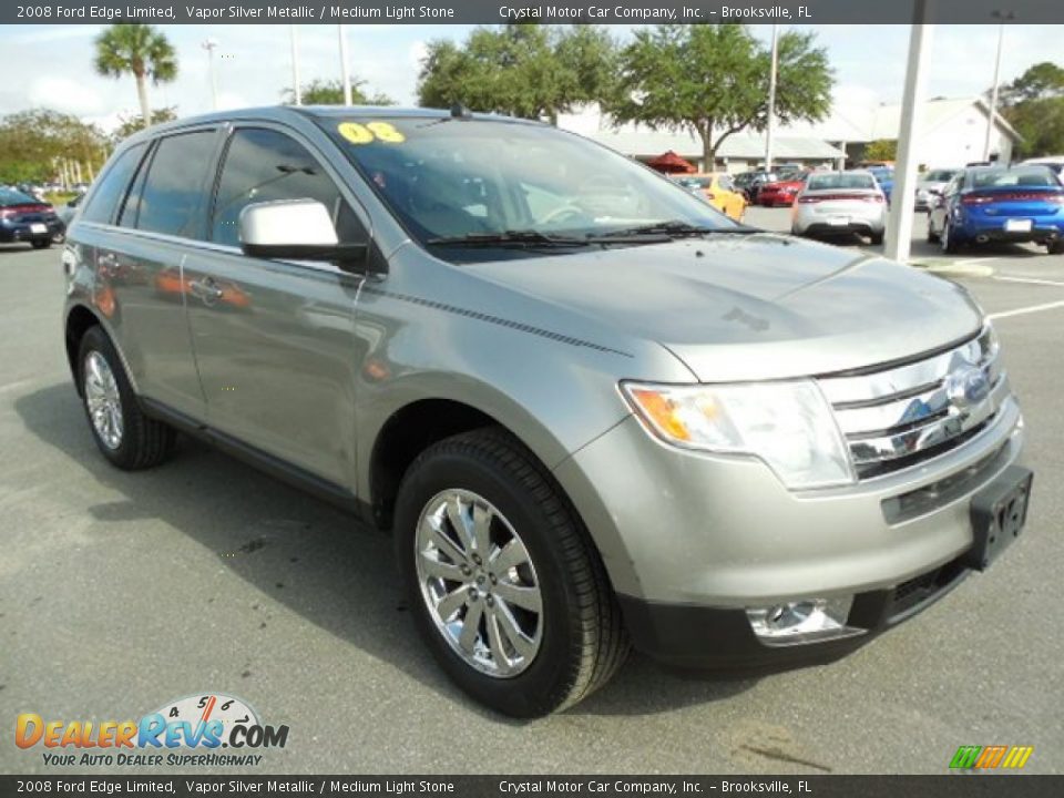 2008 Ford Edge Limited Vapor Silver Metallic / Medium Light Stone Photo #11
