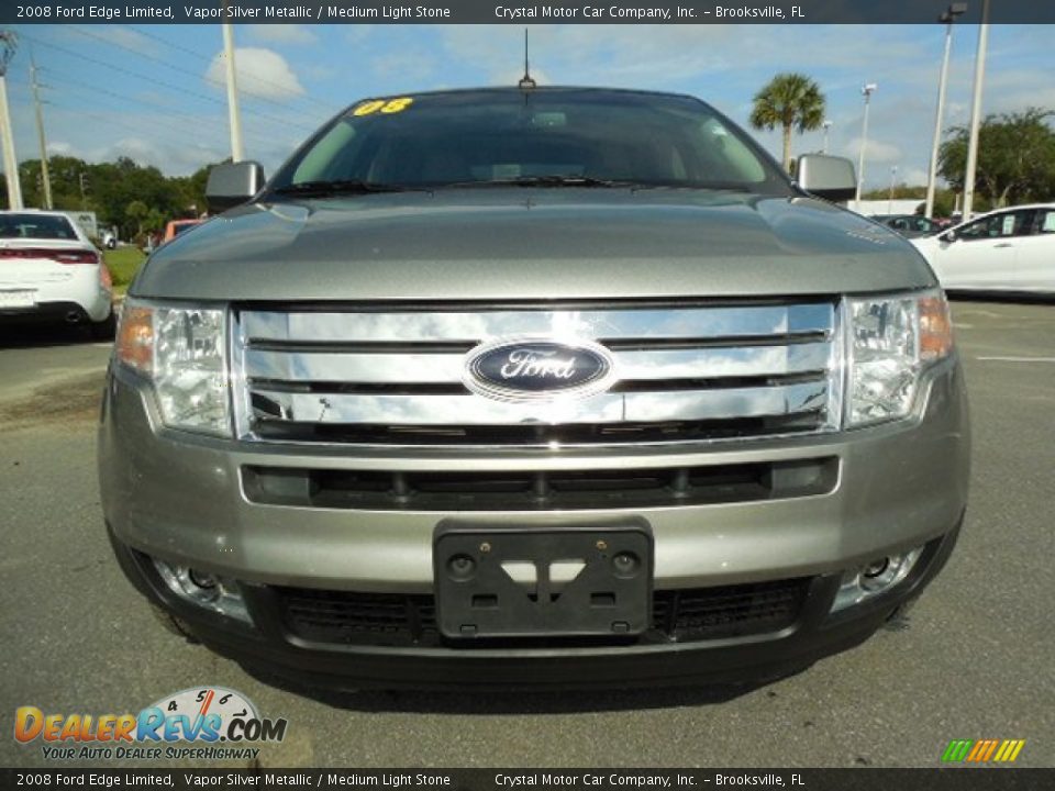 2008 Ford Edge Limited Vapor Silver Metallic / Medium Light Stone Photo #14