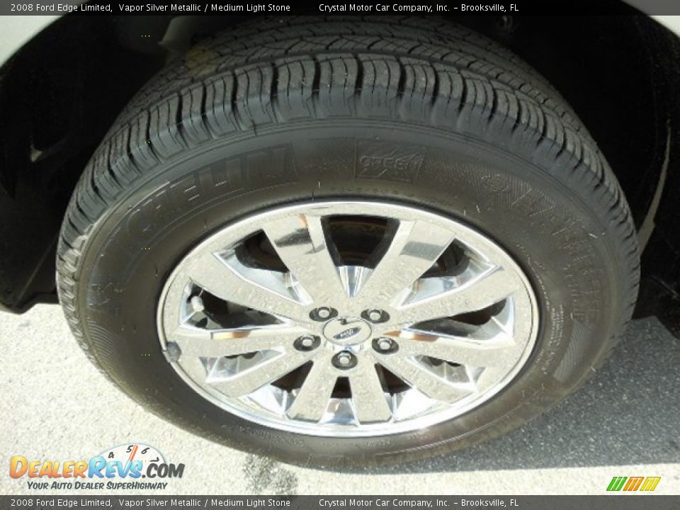 2008 Ford Edge Limited Vapor Silver Metallic / Medium Light Stone Photo #15